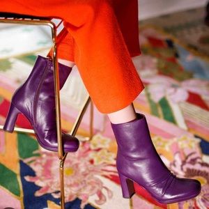 Chie Mihara Uaura eggplant boots size 38